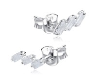 Enchanting Designed With CZ Stone Silver Ear Stud STS-5508